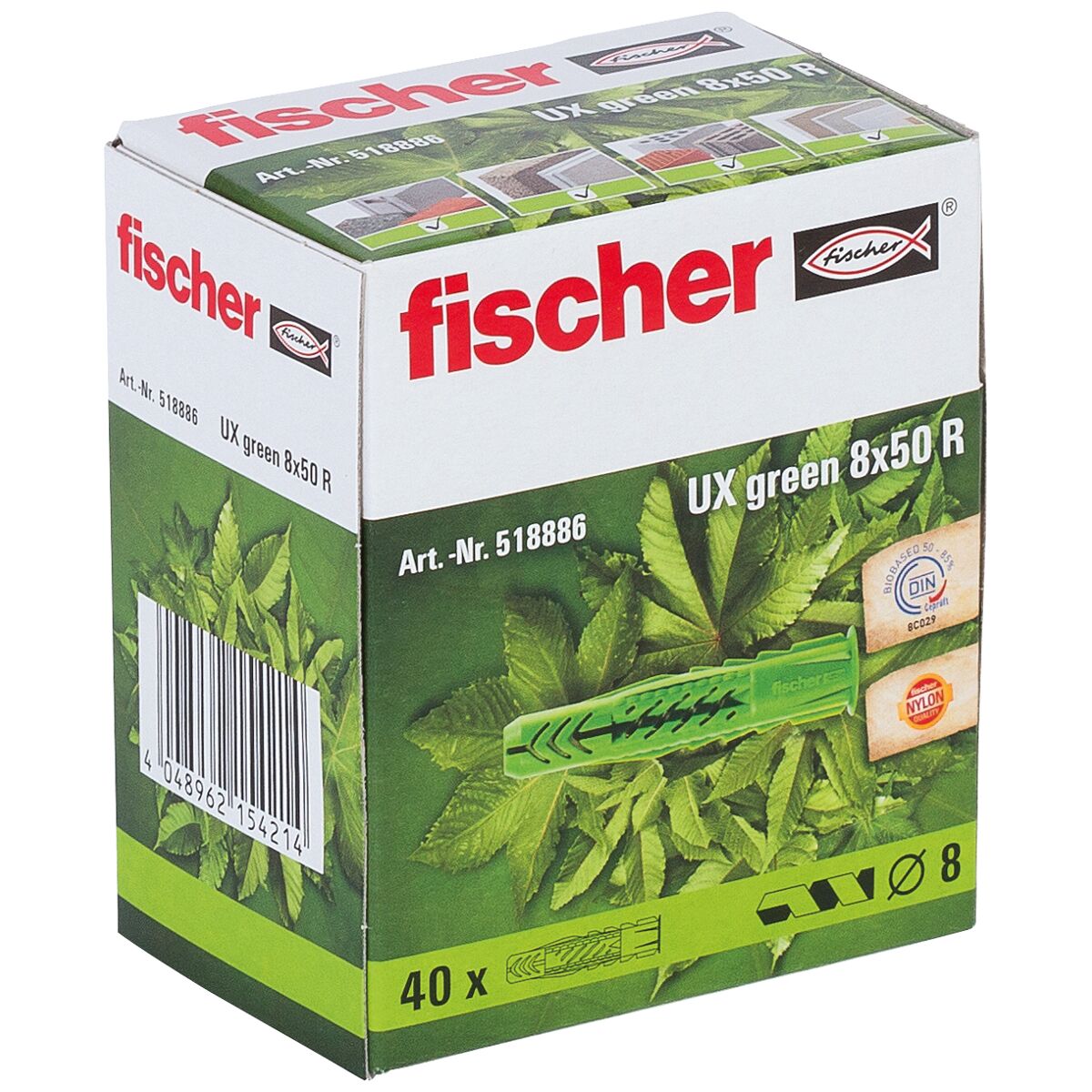 فيشر UX GREEN 8 x 50 R — رقم 518886 — 2