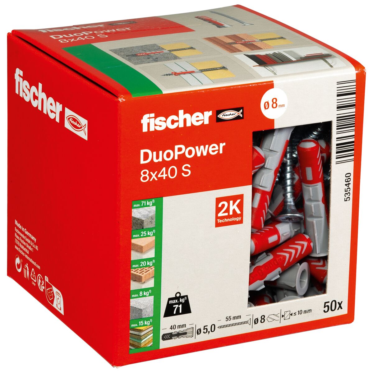 فيشر DUOPOWER 8 x 40 PH — رقم 535460 — 2