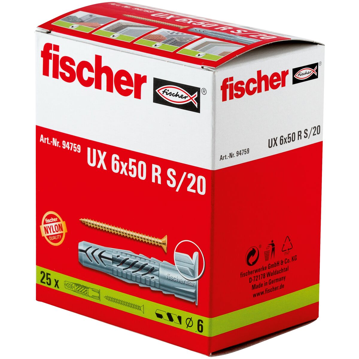فيشر UX 6 x 50 R S/20 — رقم 94759 — 2